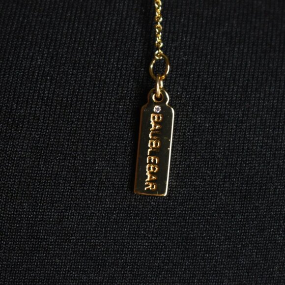 BaubleBar Tiered Necklace Gold Tone Chain Pave Star and Moon Layered - Picture 6 of 6